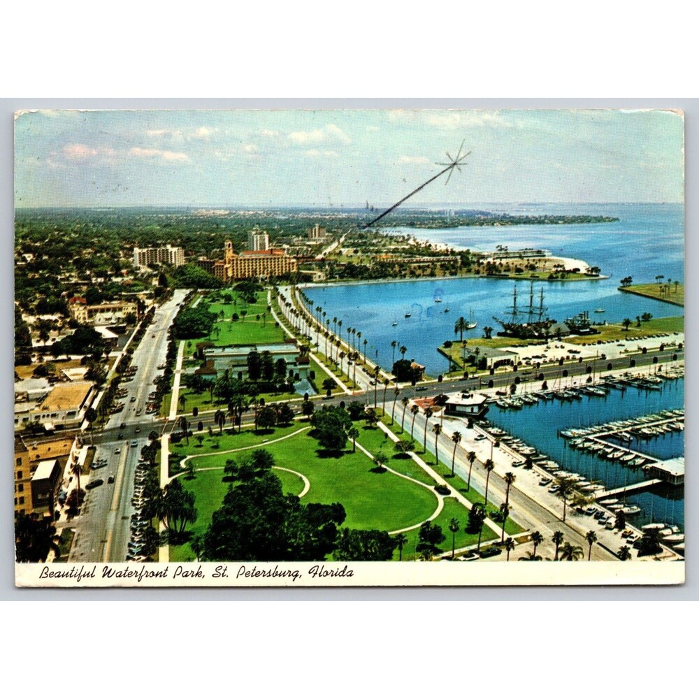 Vtg 1982 St Petersburg FL Postcard Waterfront Vinoy Park Hotel Move Announcement